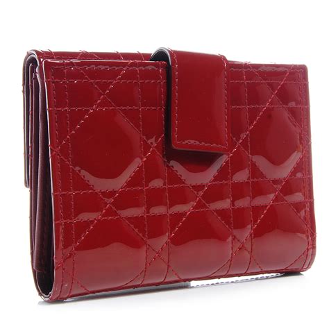 dior red patent wallet|vintage Dior wallet.